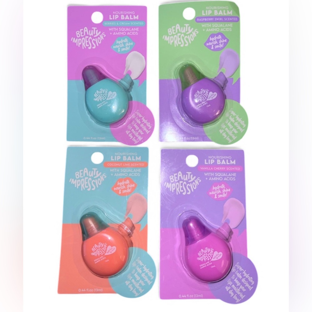 4pk Beauty Impressions Lip Balm Nourishing With Squalane + Amino Acids